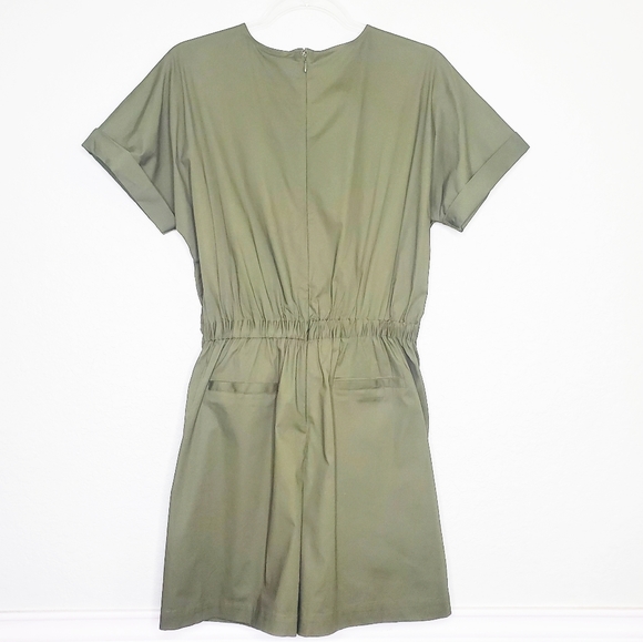 NWT MOSSIMO | Olive Green Tie Front Romper Shorts - Picture 3 of 8